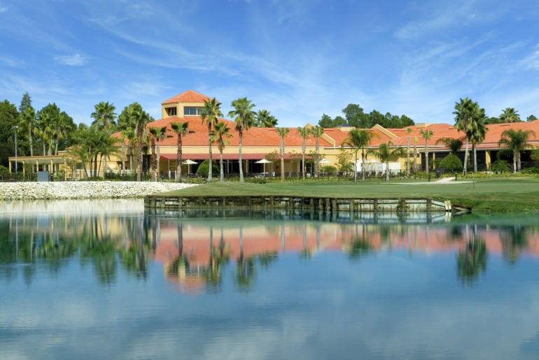 cypress lakes village clubhouse water refleciton