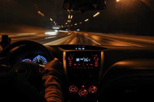 Dashboard View at Night